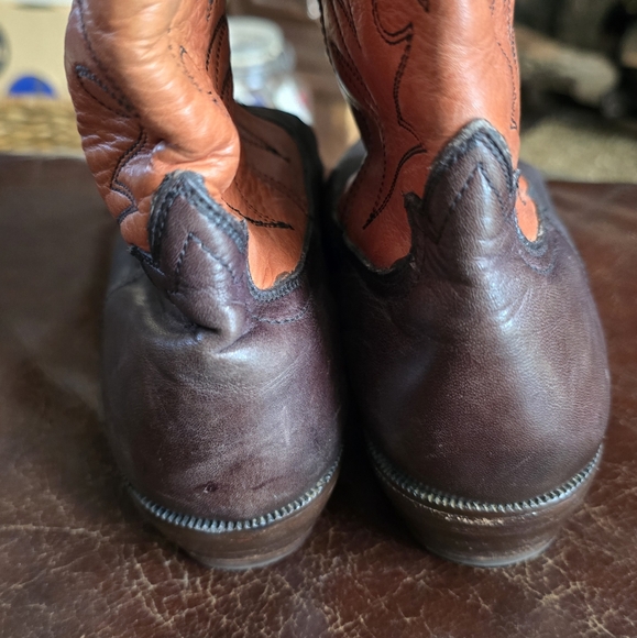 Vintage Vibram Womens Cowboy Boots Western Country High Quality Leather Sz 8.5 - Picture 6 of 9